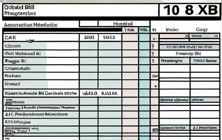 교통사고 입원비 한방병원 비용 - Itemized Hospital Bill**

Prompt: "A detailed hospital bill from a Korean medicine hospital, showing...