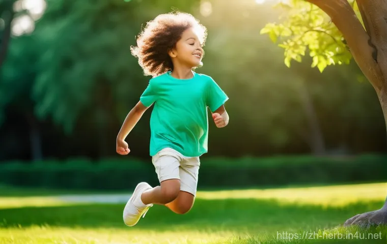 소아 성장판 치료 방법 - **Prompt:** A vibrant and joyful image of a healthy child (approximately 7 years old, gender-neutral...