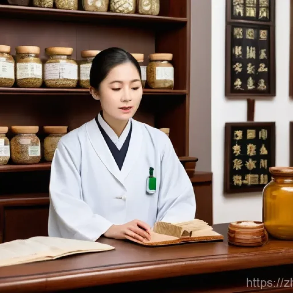 한방병원 감기 치료 비용 - **Prompt: Serene TCM Consultation for a Common Cold**
A calm and wise-looking elderly female Tra...