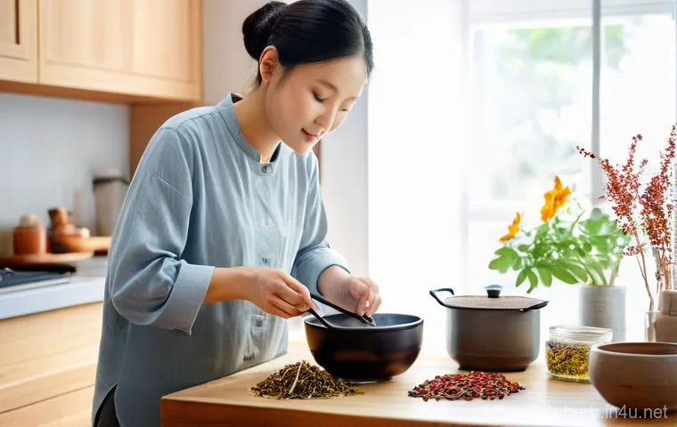 한방병원 감기 치료 비용 - **Prompt: Serene TCM Consultation for a Common Cold**
A calm and wise-looking elderly female Tra... 한방병원 감기 치료 비용 - **Prompt: Serene TCM Consultation for a Common Cold**
A calm and wise-looking elderly female Tra...